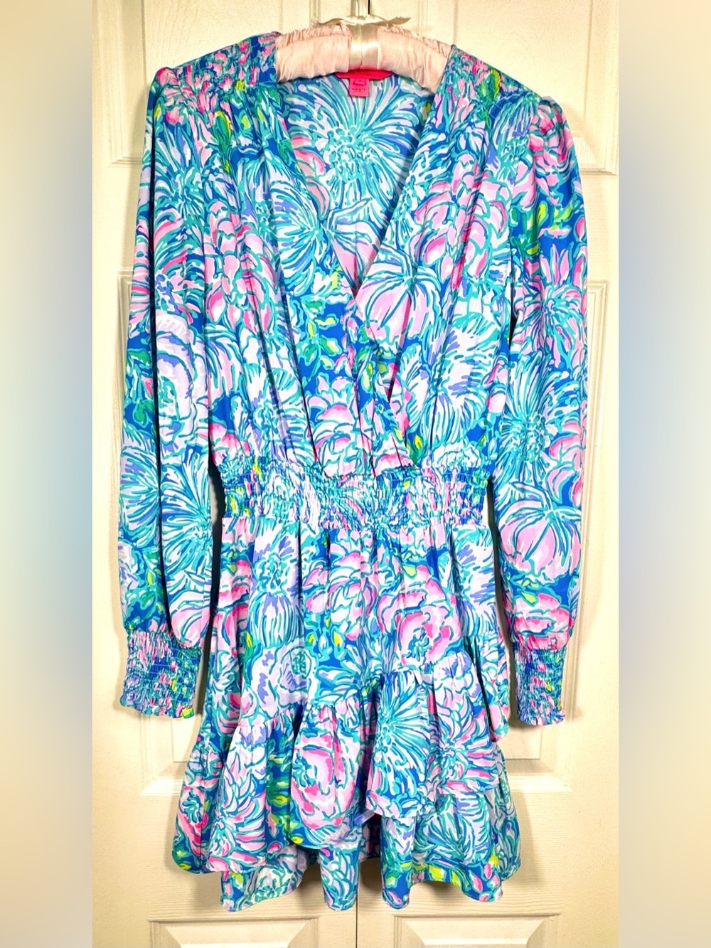 Lilly Pulitzer Cristiana Ruffle Dress In Full Bloom Floral Size 2